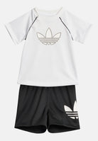 ADIDAS PERFORMANCE completino Mesh Short Tee, bianco e nero da neonato. KD3167 . ADIDAS PERFORMANCE 