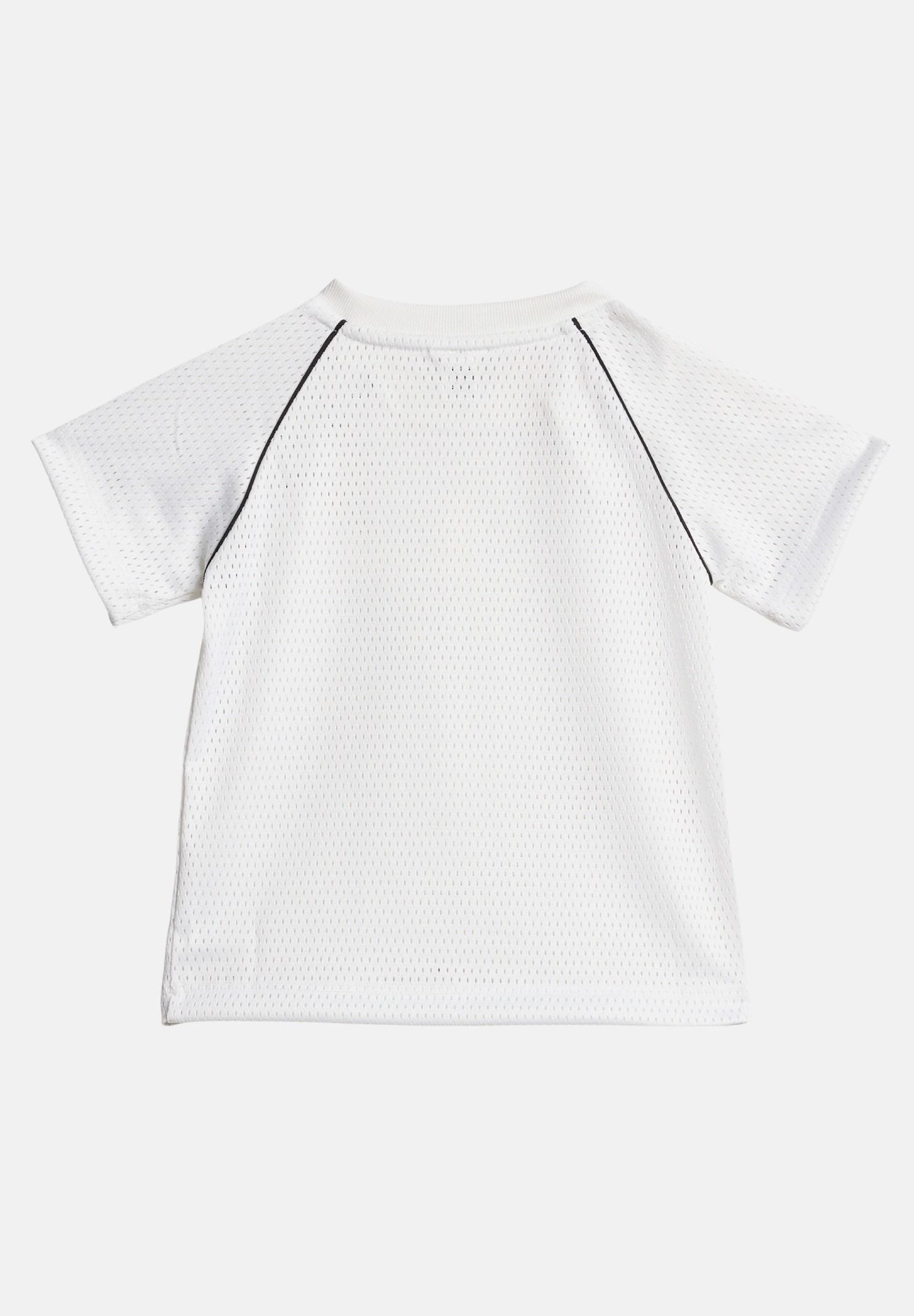 ADIDAS PERFORMANCE completino Mesh Short Tee, bianco e nero da neonato. KD3167 . ADIDAS PERFORMANCE 