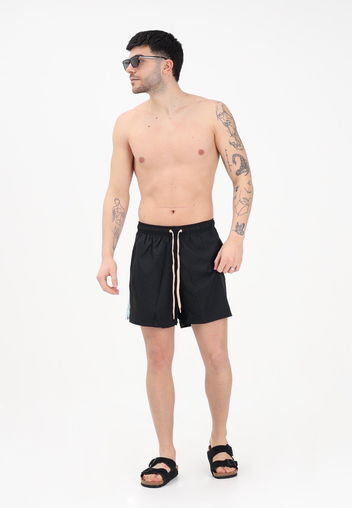ADIDAS PERFORMANCE Shorts mare 3-Stripes nero da uomo KD3472 . ADIDAS PERFORMANCE 