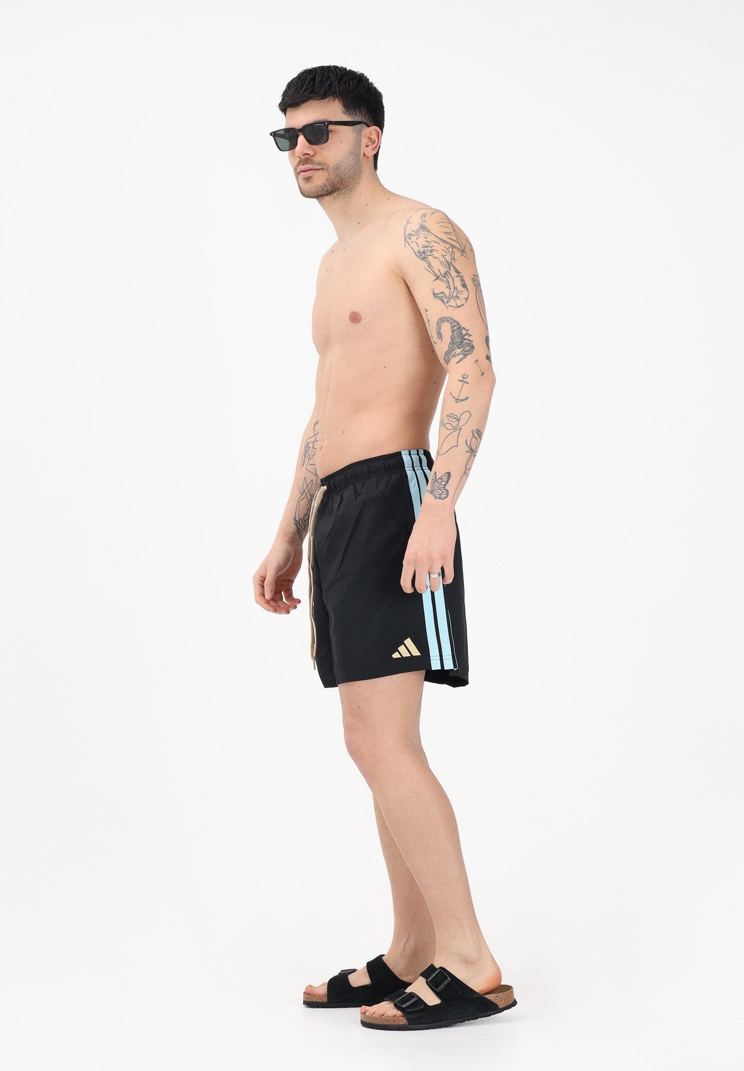 ADIDAS PERFORMANCE Shorts mare 3-Stripes nero da uomo KD3472 . ADIDAS PERFORMANCE 