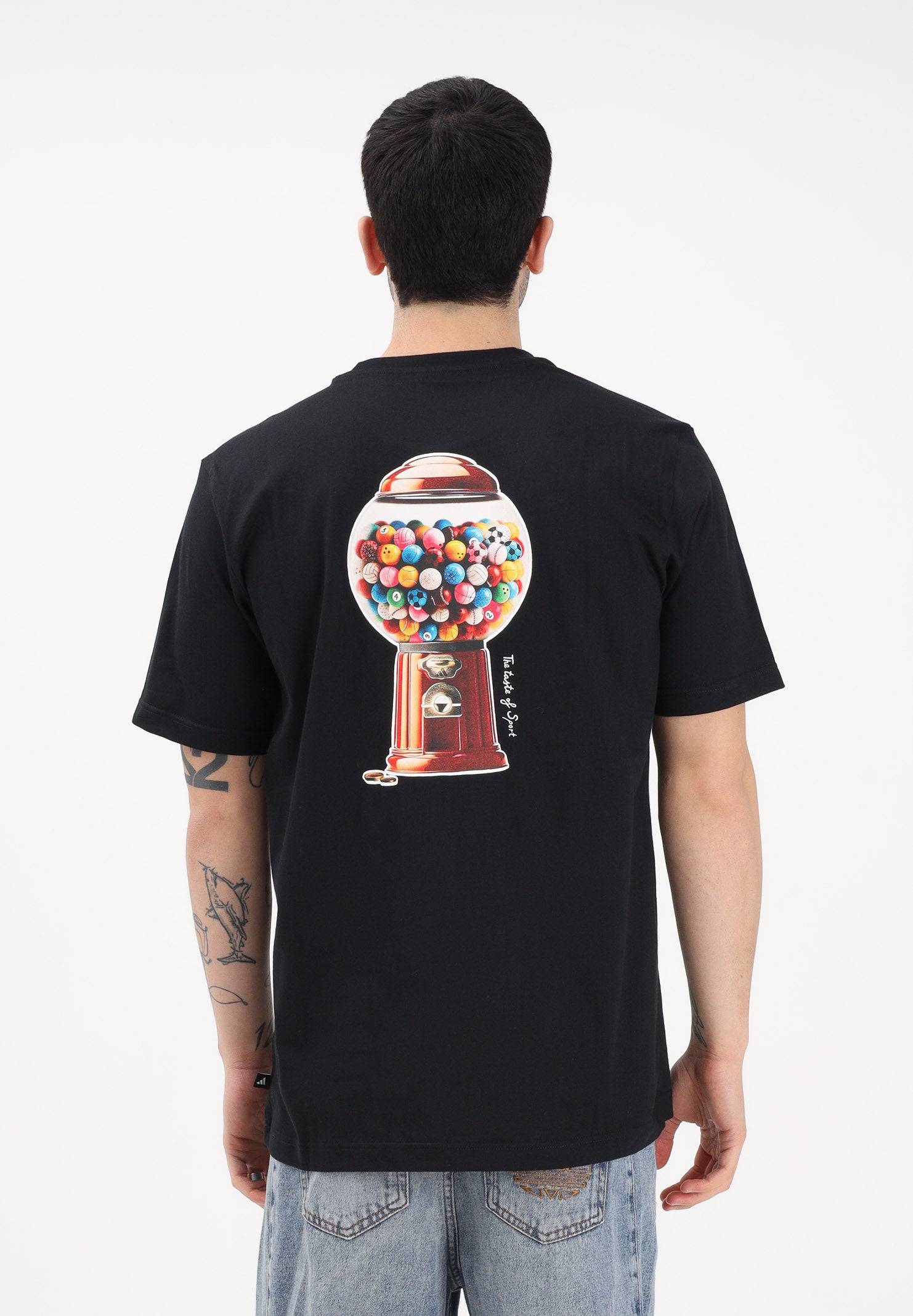 ADIDAS PERFORMANCE T-shirt a manica corta nera da uomo con grafica Snack Bubble Gum KD3933 . ADIDAS PERFORMANCE 