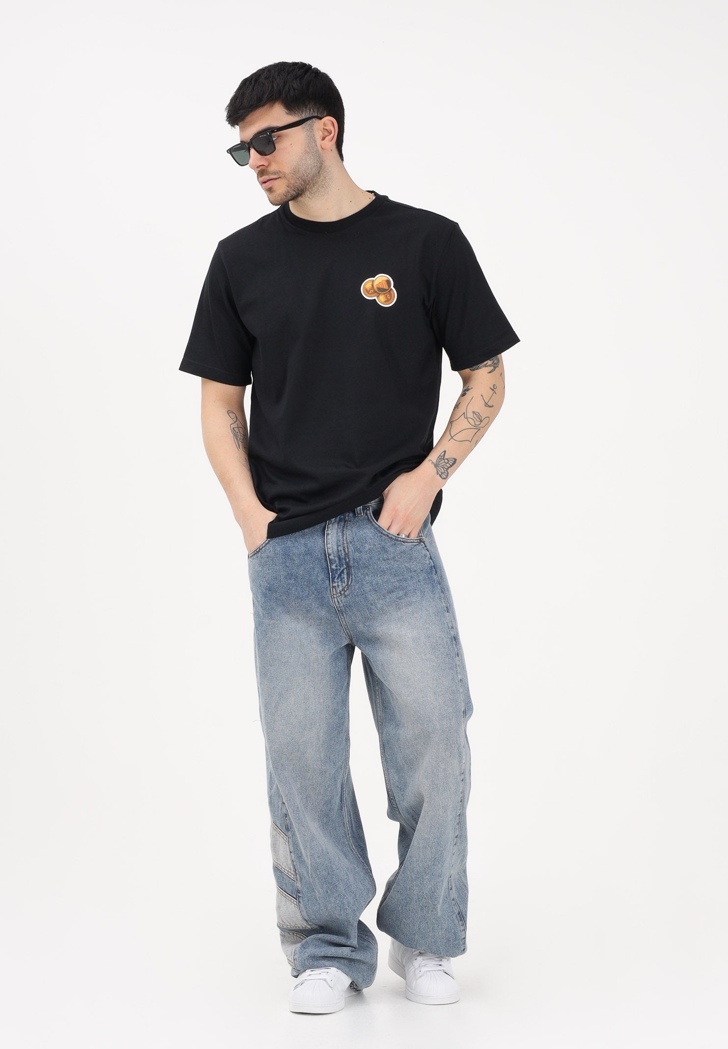 ADIDAS PERFORMANCE T-shirt a manica corta nera da uomo con grafica Snack Bubble Gum KD3933 . ADIDAS PERFORMANCE 