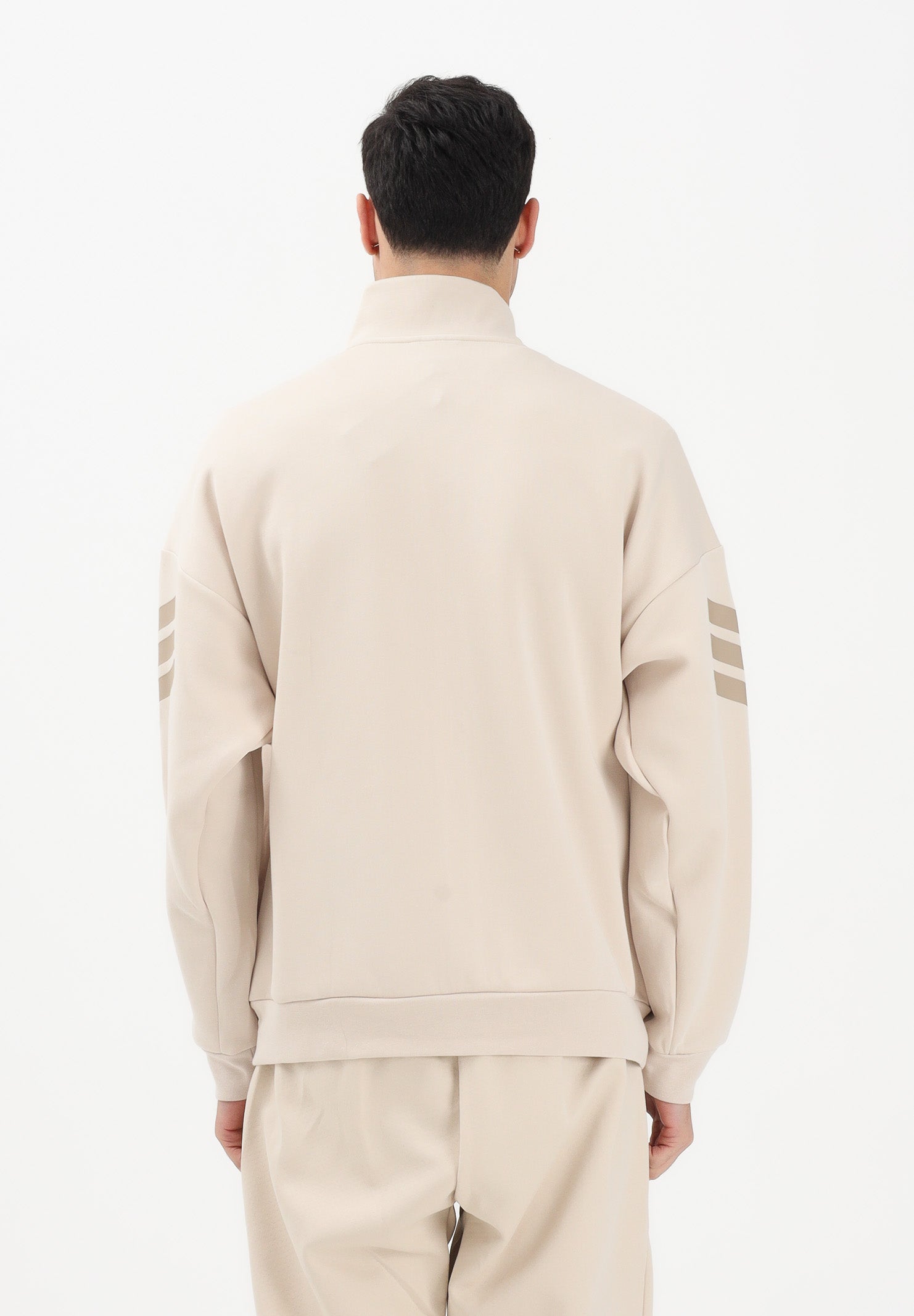 ADIDAS PERFORMANCE Felpa con zip Future Icons 3-Stripes Woven beige da uomo KD5234 . ADIDAS PERFORMANCE 