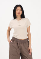ADIDAS PERFORMANCE T-shirt a manica corta Future Icons Small Logo beige da donna KD7721 . ADIDAS PERFORMANCE 