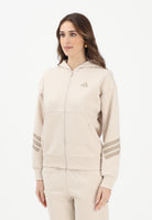 ADIDAS PERFORMANCE Felpa con zip Future Icons 3-Stripes beige da donna KD7733 . ADIDAS PERFORMANCE 