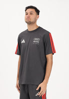 ADIDAS PERFORMANCE T-shirt a manica corta Audi Revolut F1® Team DNA grigia e rossa da uomo KE6096 . ADIDAS PERFORMANCE 