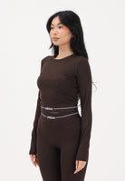 ADIDAS PERFORMANCE Top a manica lunga Hyperglam marrone da donna KR0373 . ADIDAS PERFORMANCE 