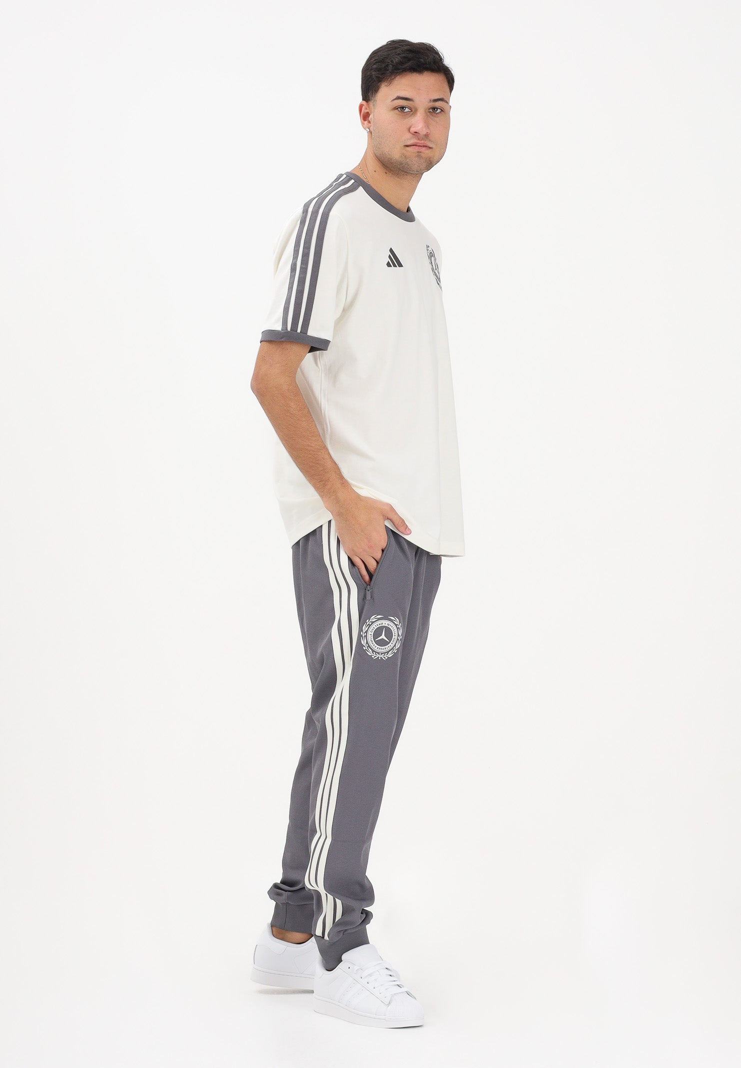 ADIDAS PERFORMANCE Pantalone sportivo Mercedes-AMG Petronas Formula 1 Team Silver Arrows Icon grigio da uomo KR3571 . ADIDAS PERFORMANCE 