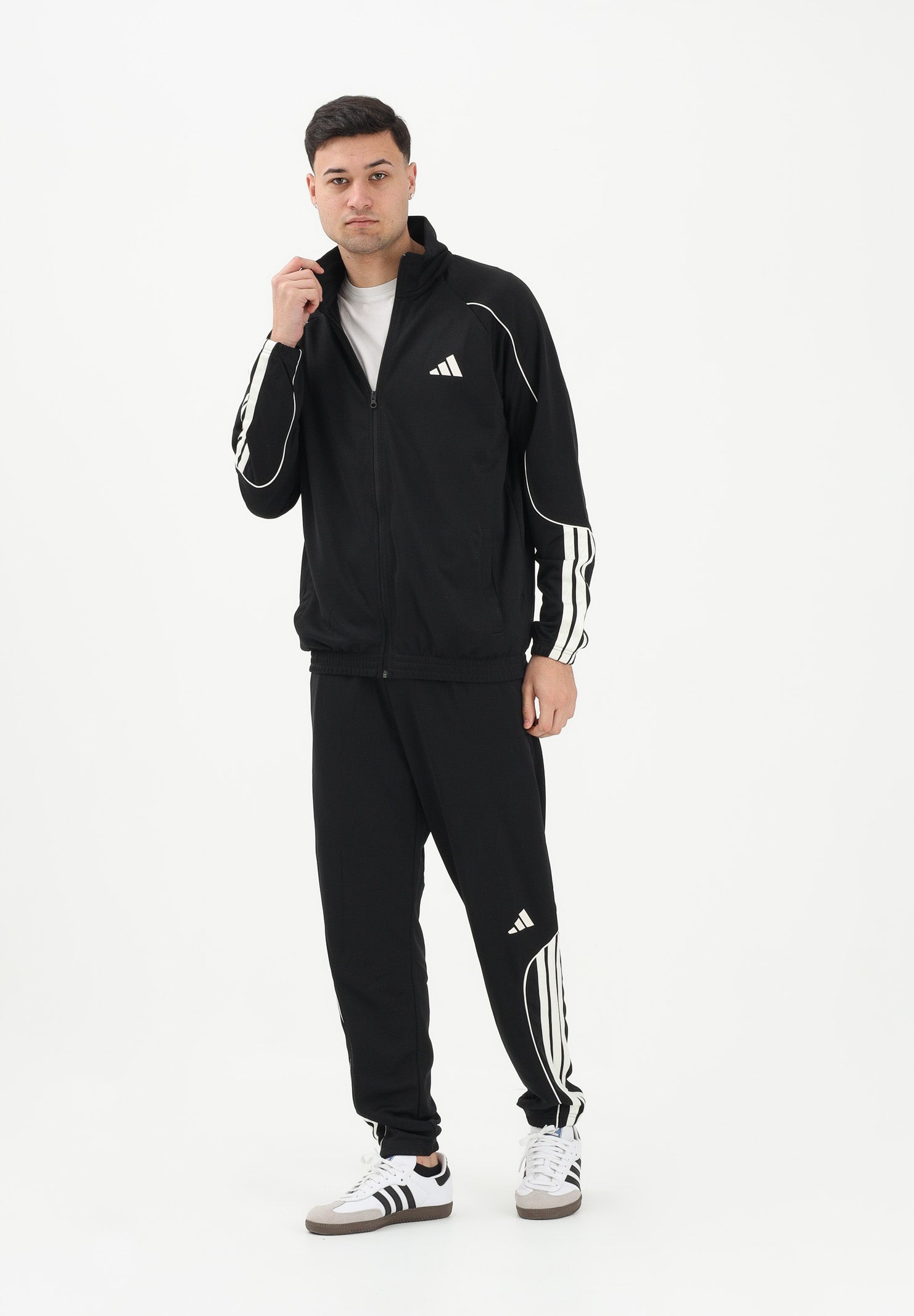 ADIDAS PERFORMANCE Tuta STADIUM 3-STRIPES nera da uomo JN1817 . ADIDAS PERFORMANCE 