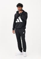 ADIDAS PERFORMANCE Tuta Big Logo French Terry nera da uomo JX5551 . ADIDAS PERFORMANCE 