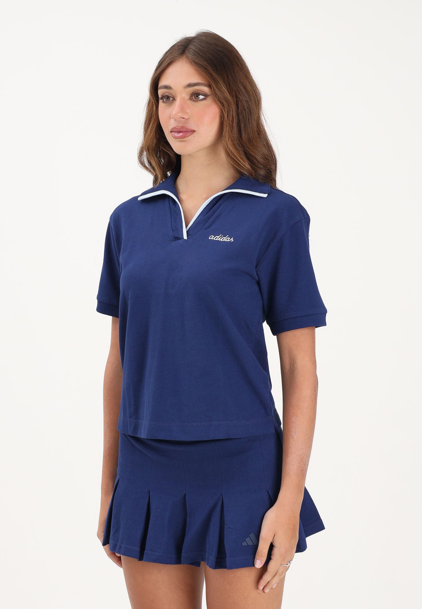 ADIDAS PERFORMANCE Polo a manica corta Seasonal Essentials Colorpop blu da donna KC3999 . ADIDAS PERFORMANCE 