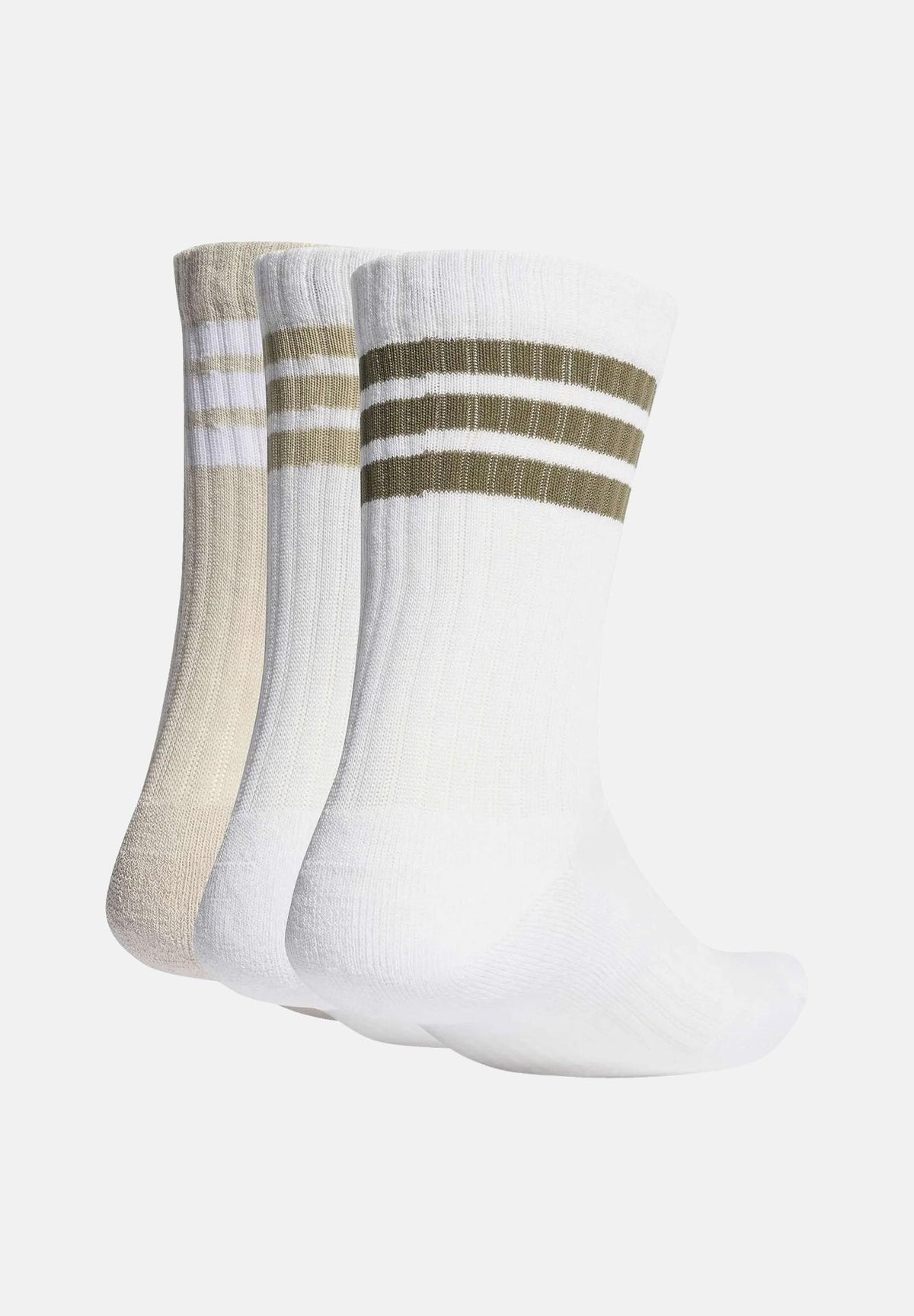 ADIDAS PERFORMANCE Calzini (3 paia) 3-Stripes Cushioned Sportswear Crew bianchi e beige da uomo KC9639 . ADIDAS PERFORMANCE 