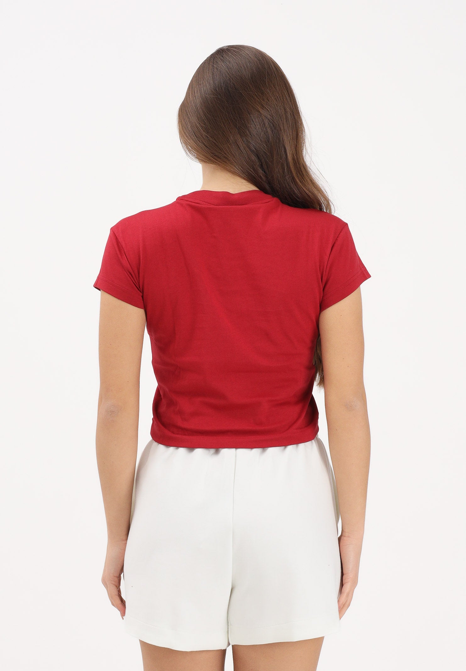 ADIDAS PERFORMANCE T-shirt a manica corta Future Icons Small Logo rossa da donna KD7720 . ADIDAS PERFORMANCE 