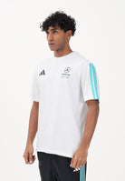 ADIDAS PERFORMANCE T-shirt a manica corta TEAM DNA MERCEDES - AMG PETRONAS FORMULA 1 bianca da uomo KE8162 . ADIDAS PERFORMANCE 