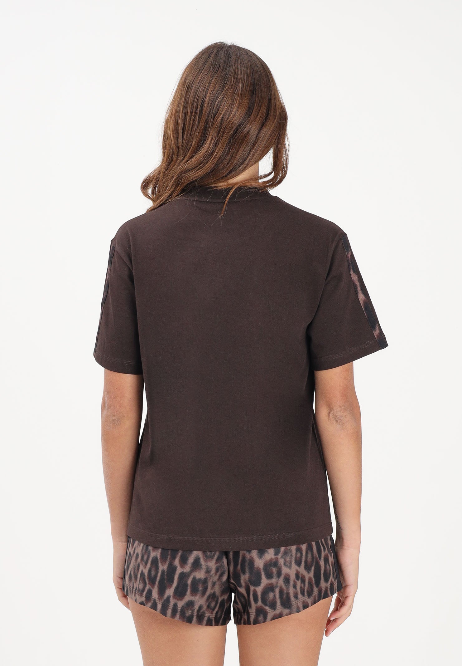 ADIDAS PERFORMANCE T-shirt a manica corta Seasonal Essentials Leopard marrone da donna KE8830 . ADIDAS PERFORMANCE 