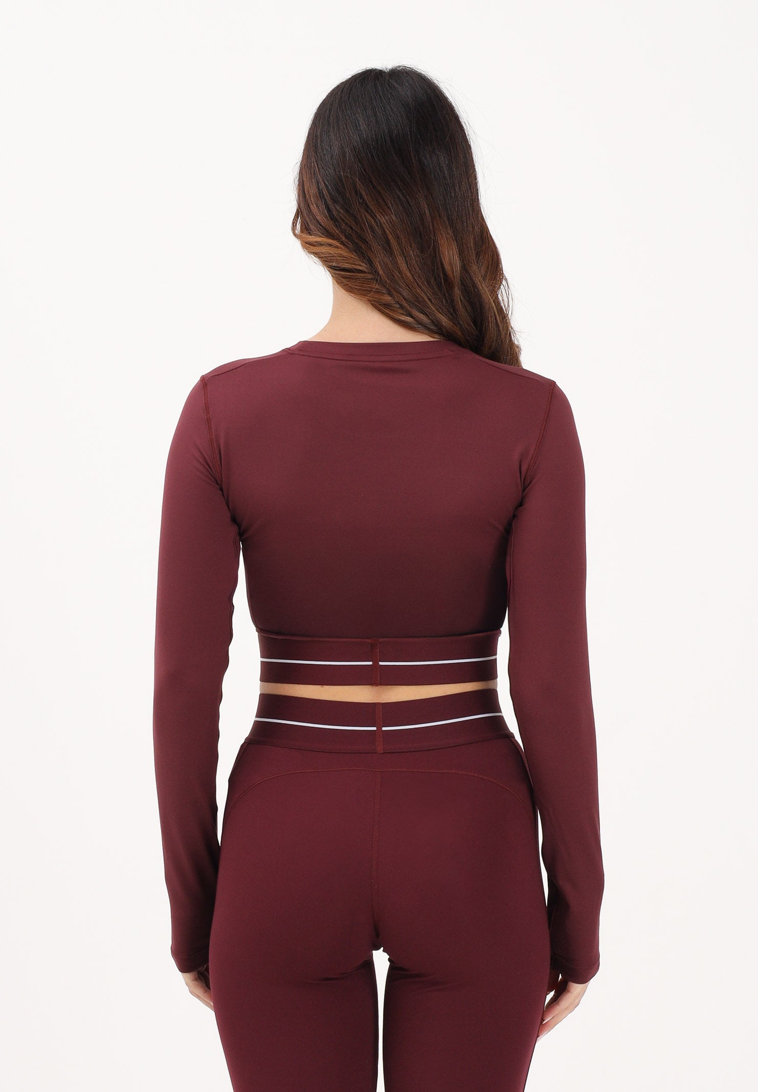 ADIDAS PERFORMANCE Top a manica lunga Hyperglam bordeaux da donna<BR/> KR0374 . ADIDAS PERFORMANCE 