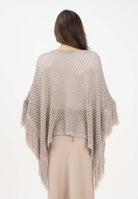 AKEP Mantella beige da donna con frange ACKD13039 V3 AKEP 