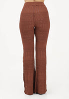 AKEP Pantalone marrone da donna in maglia lavorata PTKD13211 V2 AKEP 