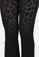 AKEP Pantalone nero da donna in maglia traforata PTKD13225 V1 AKEP 