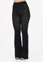 AKEP Pantalone nero da donna in maglia traforata PTKD13225 V1 AKEP 