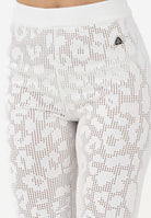 AKEP Pantalone bianco da donna in maglia traforata PTKD13225 V6 AKEP 