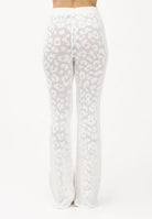 AKEP Pantalone bianco da donna in maglia traforata PTKD13225 V6 AKEP 