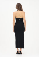 AKEP Abito lungo nero da donna con spacco laterale VSKD13273 V1 AKEP 