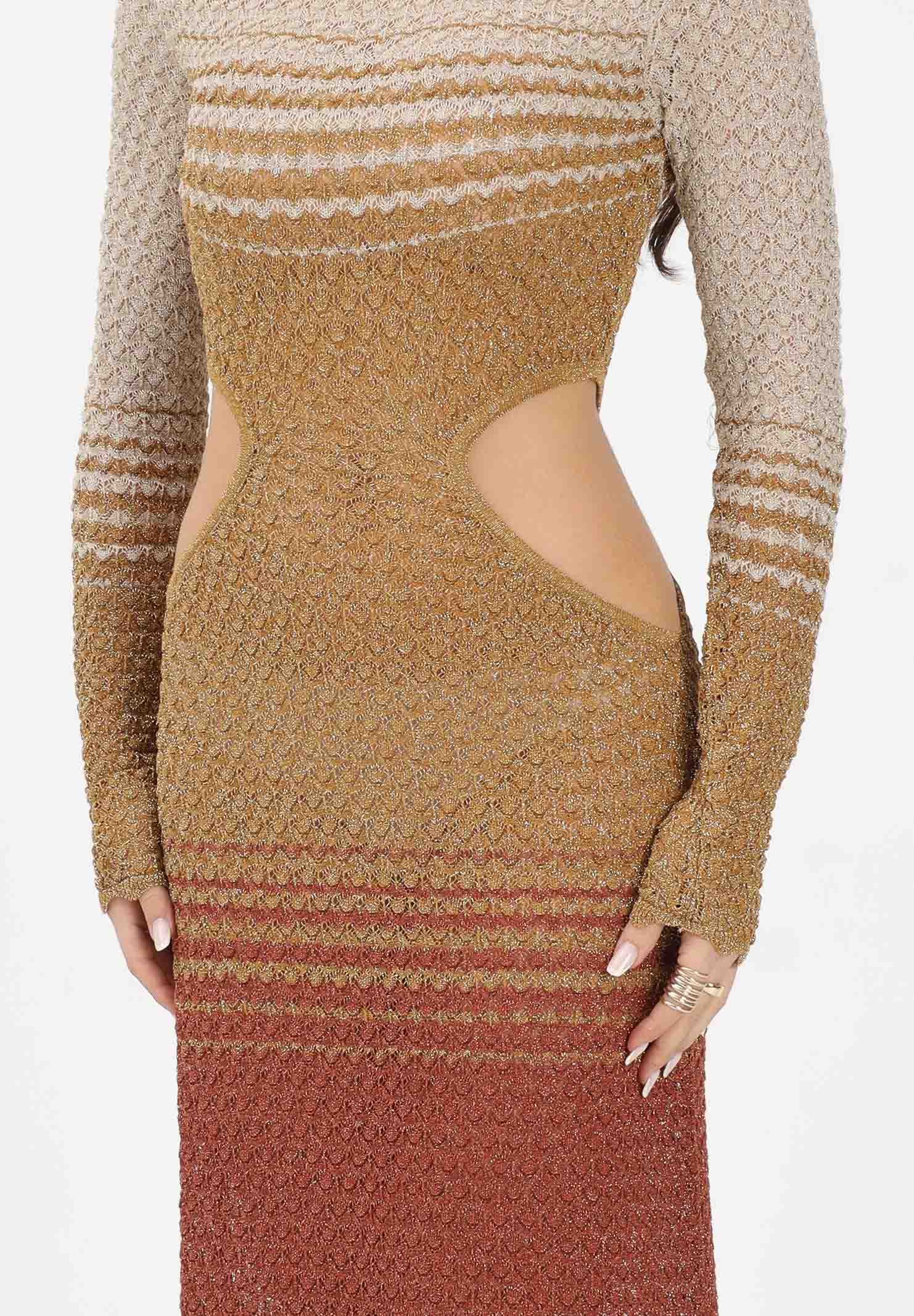 AKEP Abito lungo multicolore da donna con effetto sfumato VSKD13303 V1 AKEP 