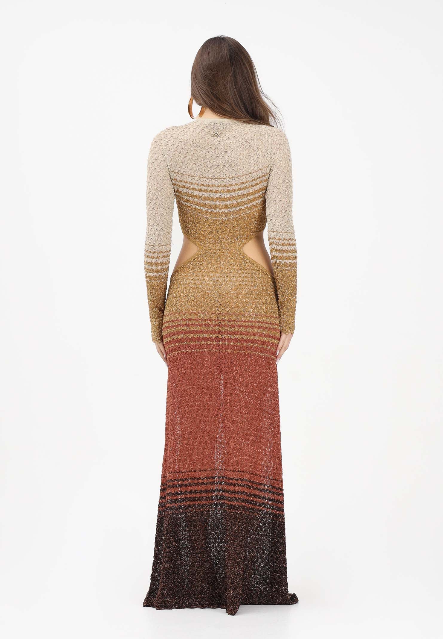 AKEP Abito lungo multicolore da donna con effetto sfumato VSKD13303 V1 AKEP 