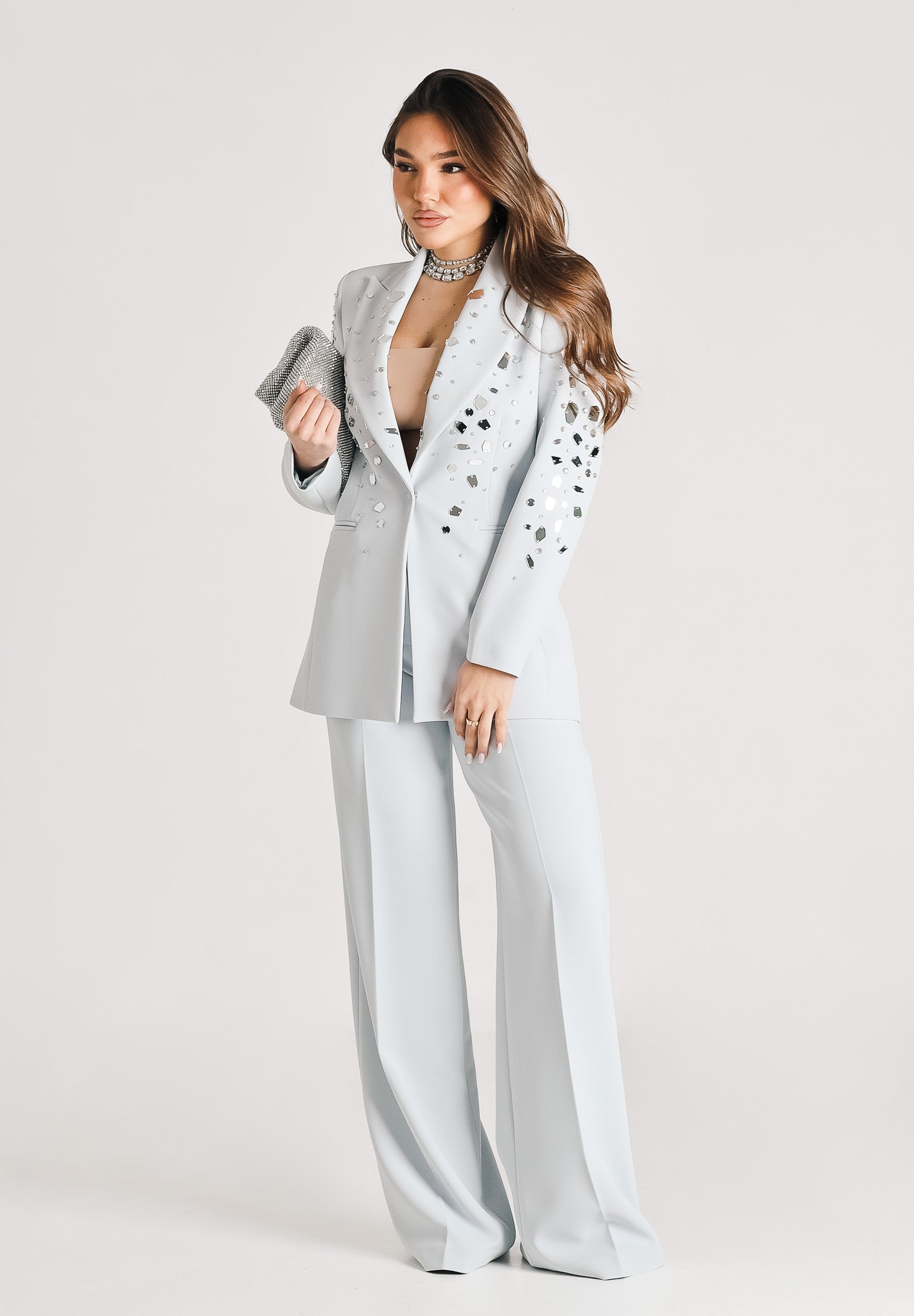 ALMA SANCHEZ Pantalone elegante Macna polvere da donna AS26004TC PO ALMA SANCHEZ 