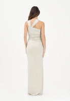 ALMA SANCHEZ Abito lungo Annya bianco mandorla da donna con strass AS26035EL MA ALMA SANCHEZ 