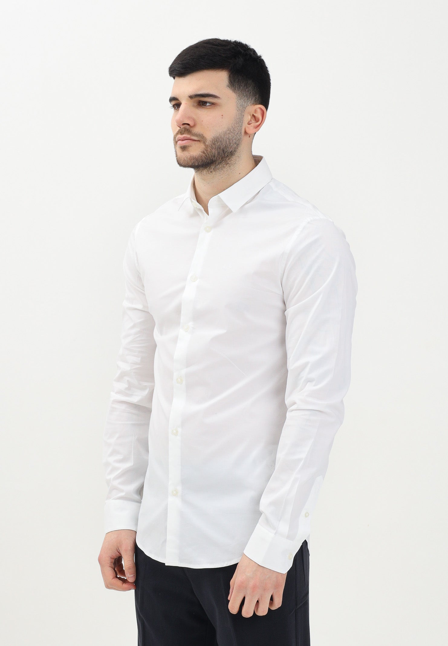 ARMANI EXCHANGE Camicia a manica lunga bianca da uomo 8NZC31ZN28Z 1100 ARMANI EXCHANGE 