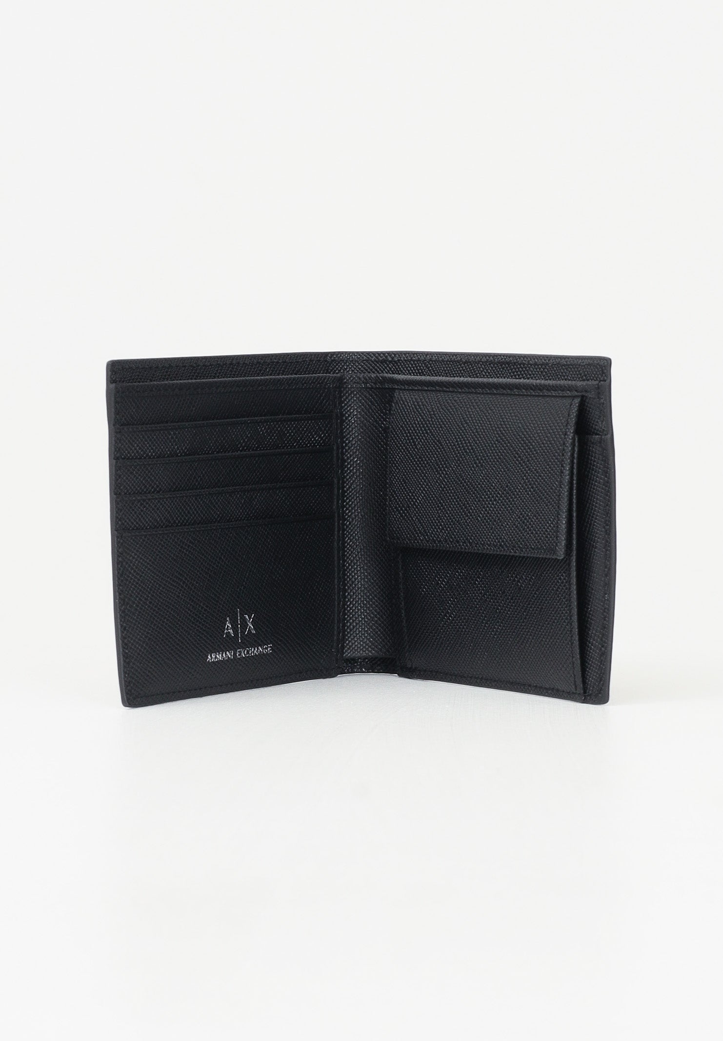 Portafogli nero da uomo con logo XM000167AF12702 UC001 ARMANI EXCHANGE 