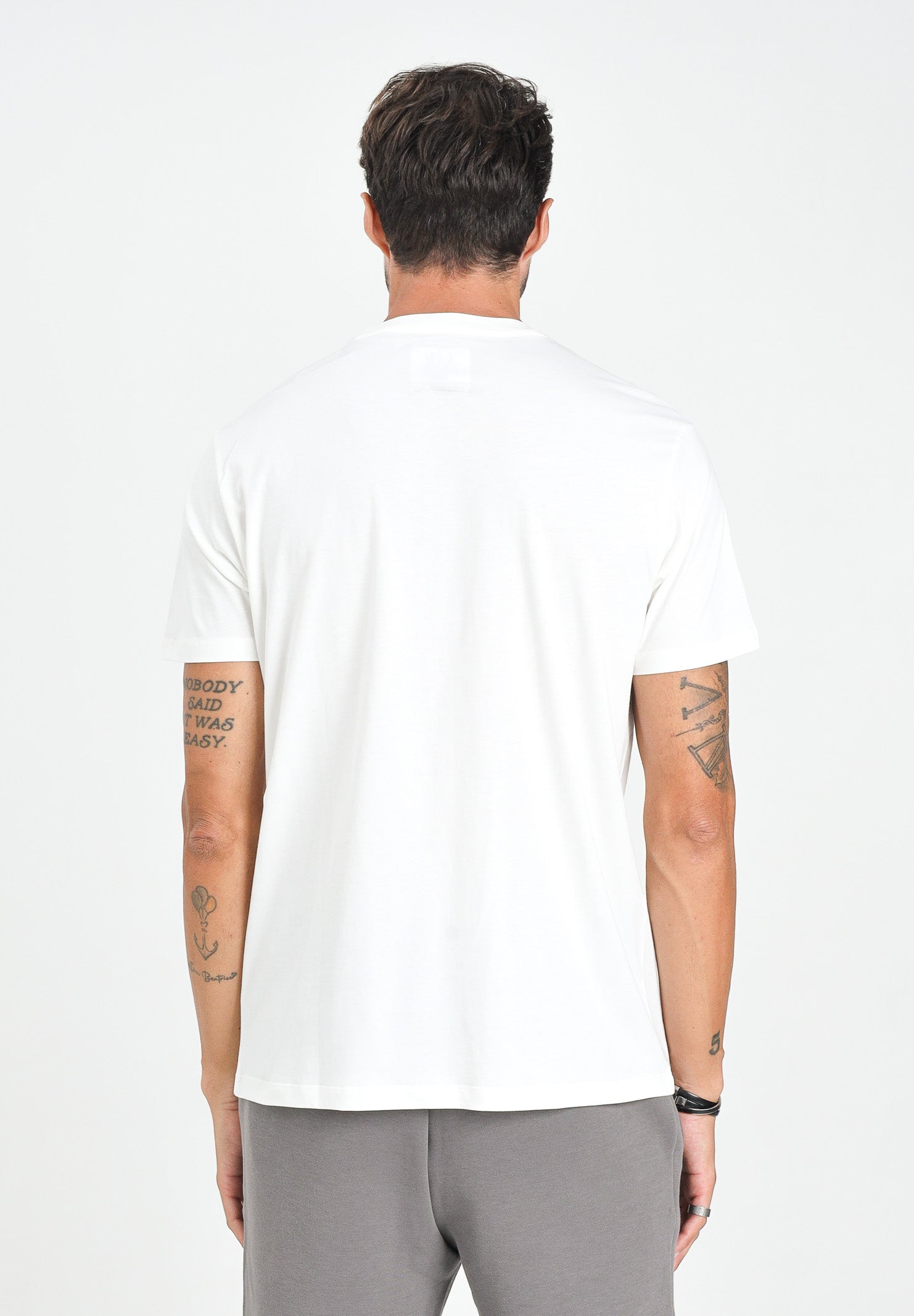 ARMANI EXCHANGE T-shirt a manica corta bianca da uomo con ricamo logo XM000365AF12308 U0009 ARMANI EXCHANGE 
