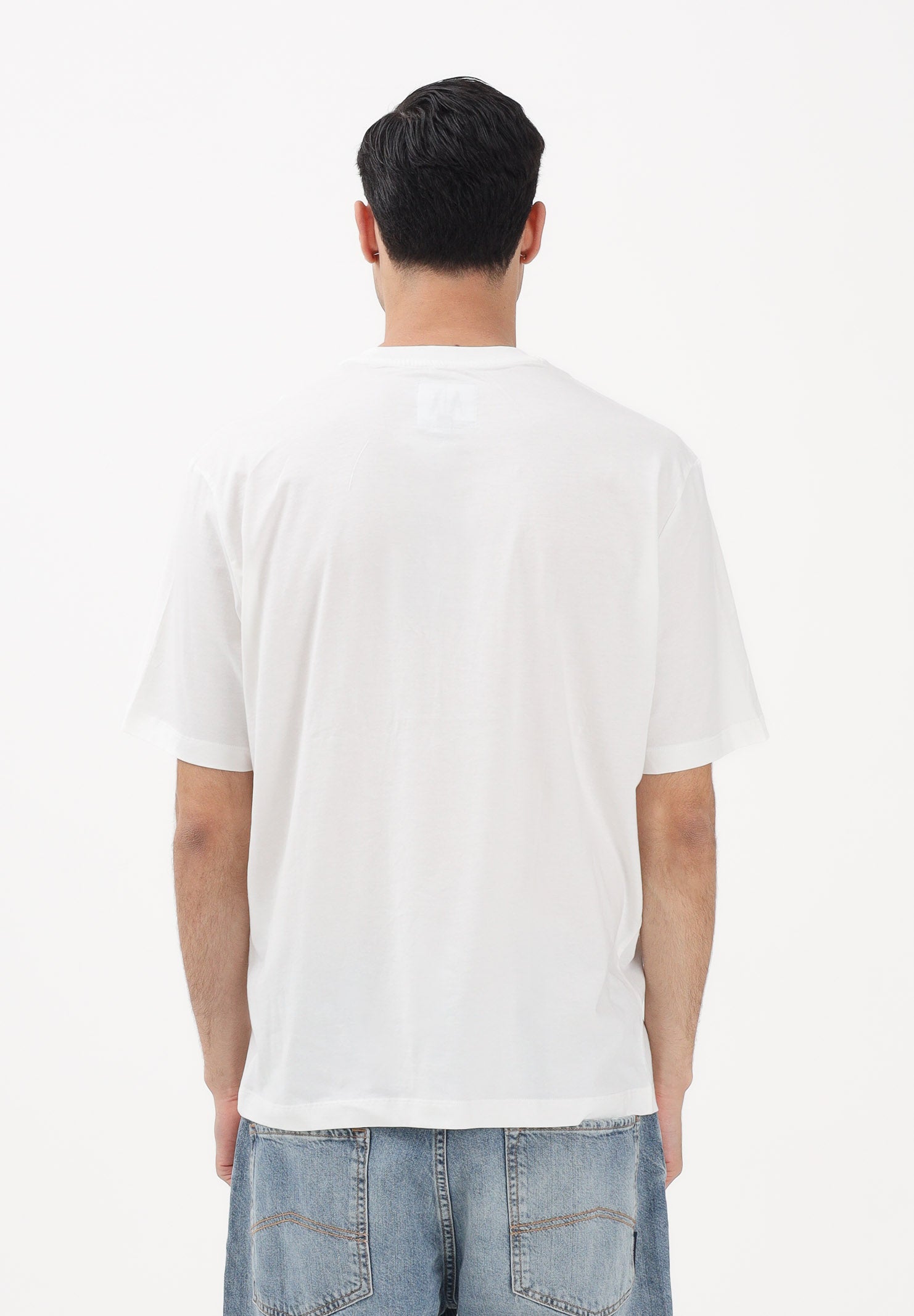 ARMANI EXCHANGE T-shirt a manica corta bianca da uomo con taschino e logo XM000366AF12308 U0009 ARMANI EXCHANGE 