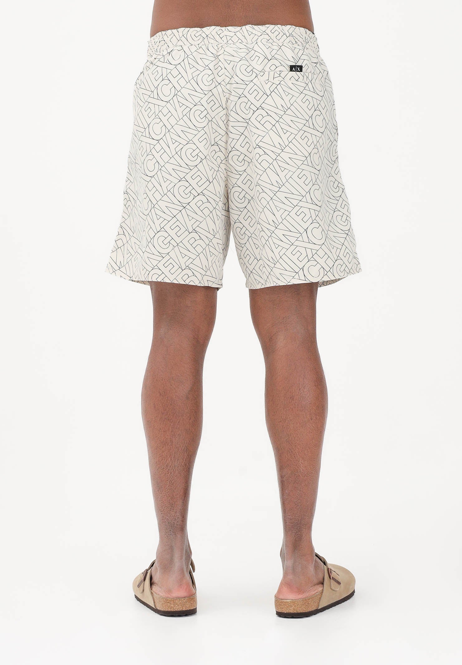 ARMANI EXCHANGE Shorts mare panna da uomo con logo XM000832AF24685 F1167 ARMANI EXCHANGE 