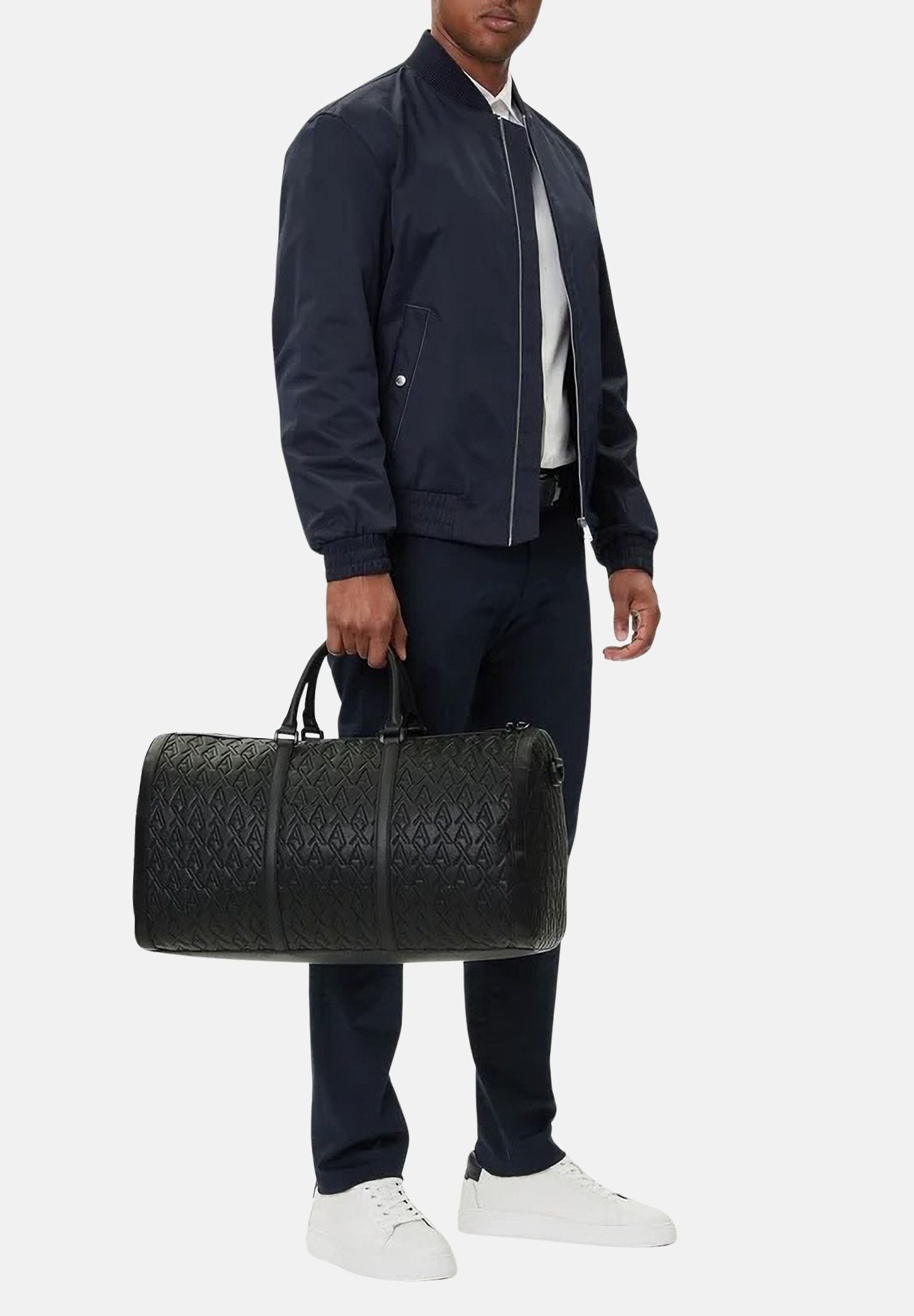 ARMANI EXCHANGE Borsone nero da uomo con logo all-over XM000845AF12133 UC001 ARMANI EXCHANGE 