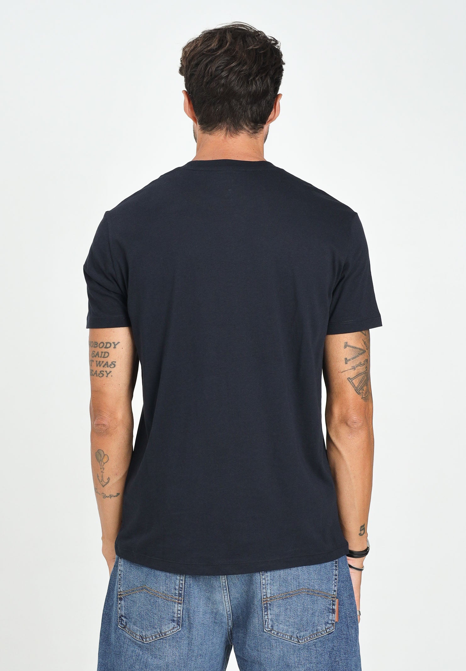 ARMANI EXCHANGE T-shirt a manica corta blu da uomo con ricamo A|X XM001568AF10358 UB101 ARMANI EXCHANGE 