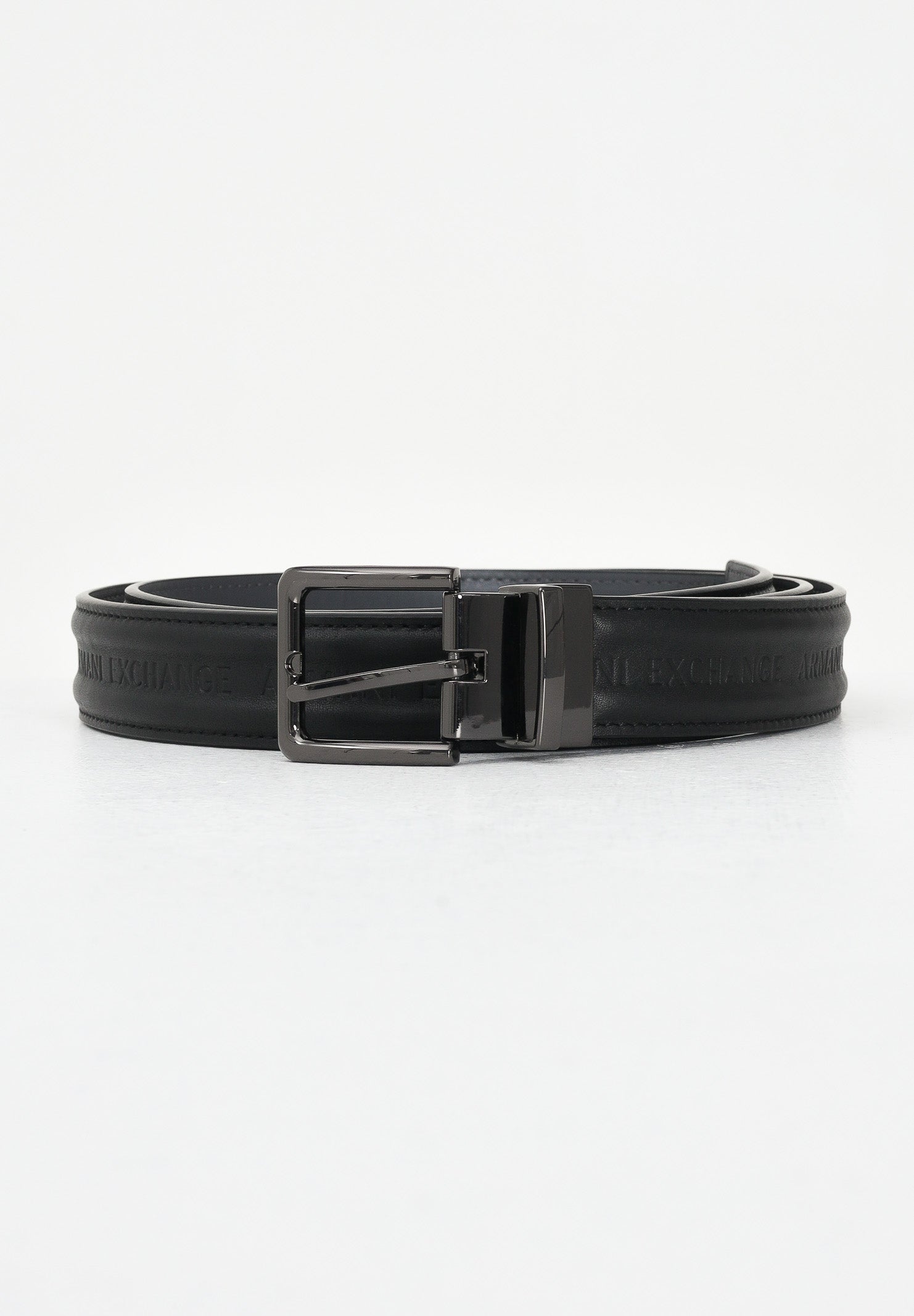 ARMANI EXCHANGE Cintura reversibile nera e grigia da uomo XM001932AF19019 MC225 ARMANI EXCHANGE 