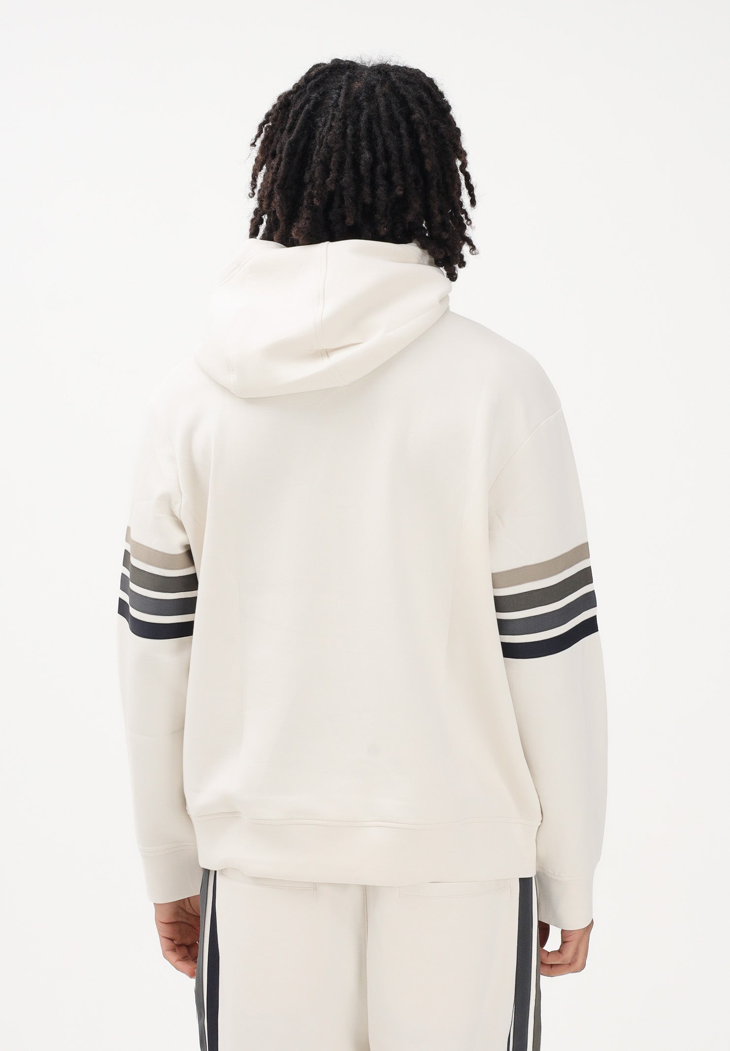 ARMANI EXCHANGE Felpa con cappuccio panna da uomo rifinita da stampa XM002053AF10818 U1074 ARMANI EXCHANGE 