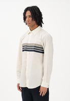 ARMANI EXCHANGE Camicia a manica lunga panna da uomo con stampa sul petto XM002109AF24533 U1074 ARMANI EXCHANGE 