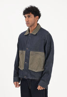 ARMANI EXCHANGE Giubbotto in denim blu da uomo con inserti a contrasto XM002120AF22508 MB001 ARMANI EXCHANGE 