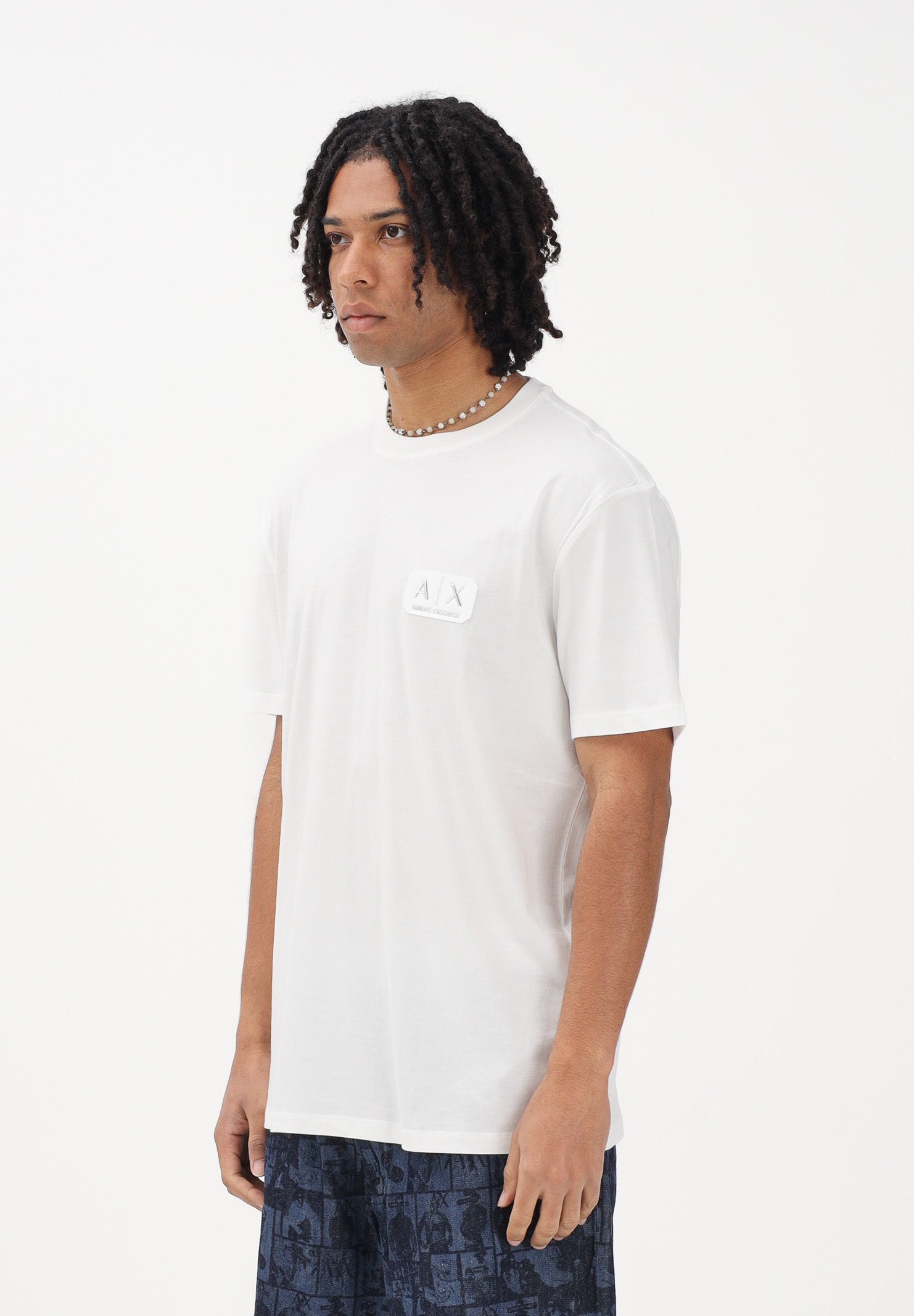 ARMANI EXCHANGE T-shirt a manica corta bianca da uomo con logo XM002178AF12308 U0009 ARMANI EXCHANGE 