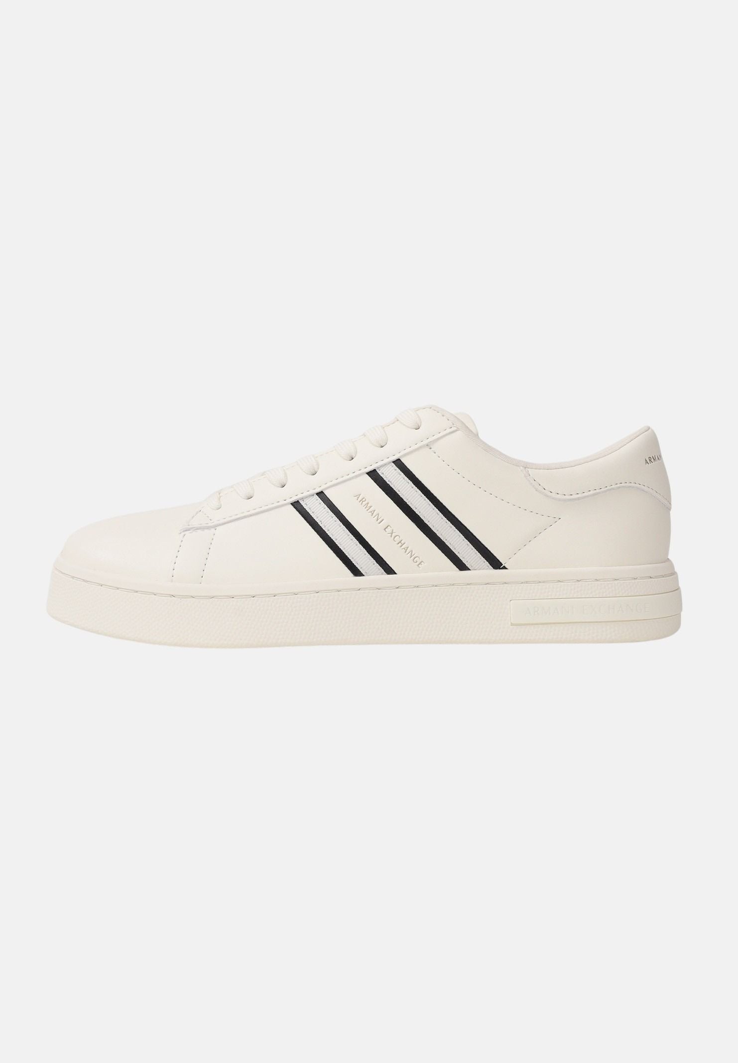 ARMANI EXCHANGE Sneakers panna da uomo con bande laterali e logo XM002198AF21421 M0017 ARMANI EXCHANGE 