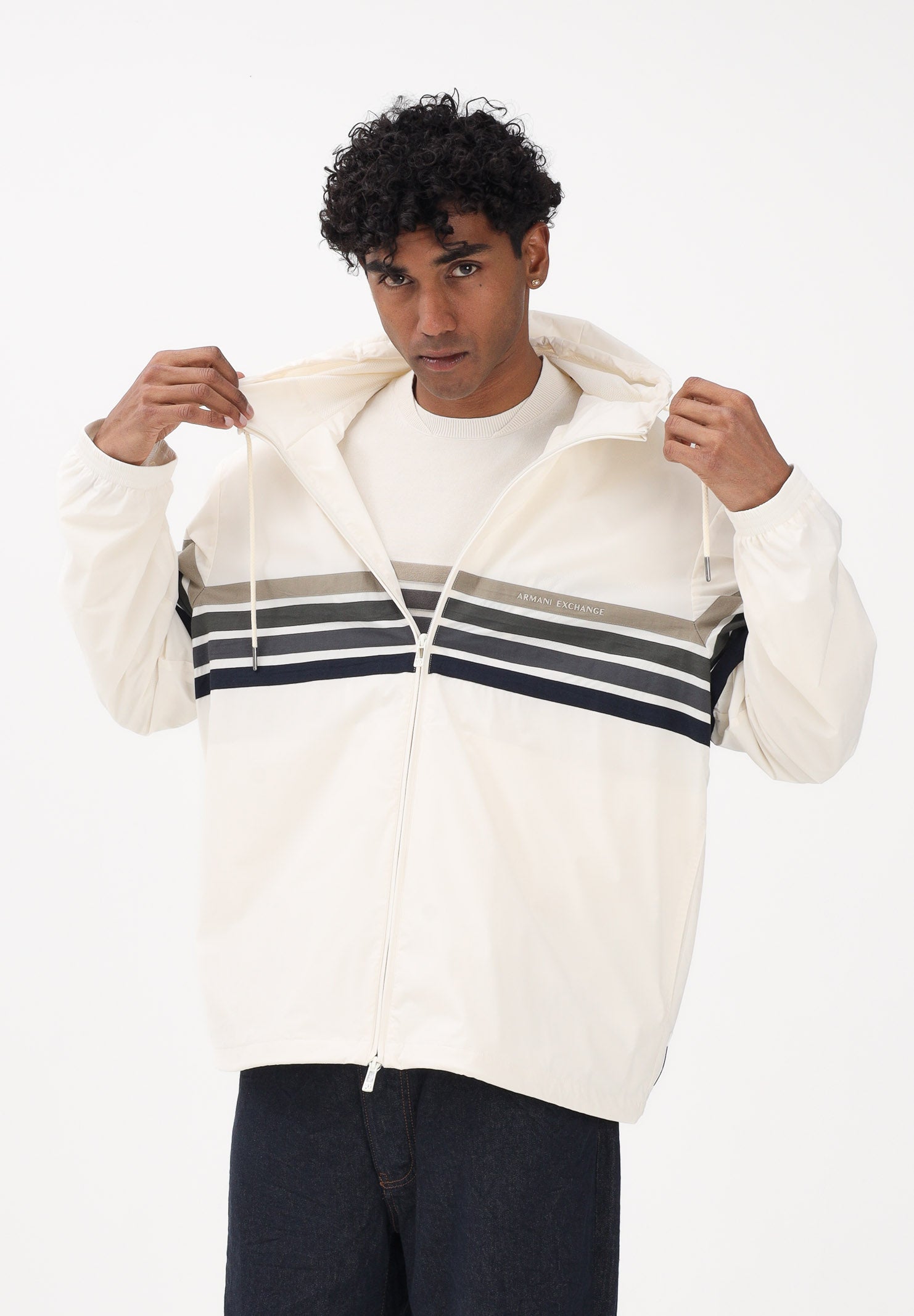 ARMANI EXCHANGE Giacca a vento crema da uomo XM002243AF22544 U1074 ARMANI EXCHANGE 