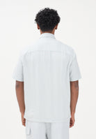 ARMANI EXCHANGE Camicia a manica corta celeste e bianca da uomo con motivo a righe XM002266AF22638 FB380 ARMANI EXCHANGE 