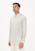 ARMANI EXCHANGE Camicia a manica lunga bianca da uomo con logo all-over XM002280AF13235 F1172 ARMANI EXCHANGE 