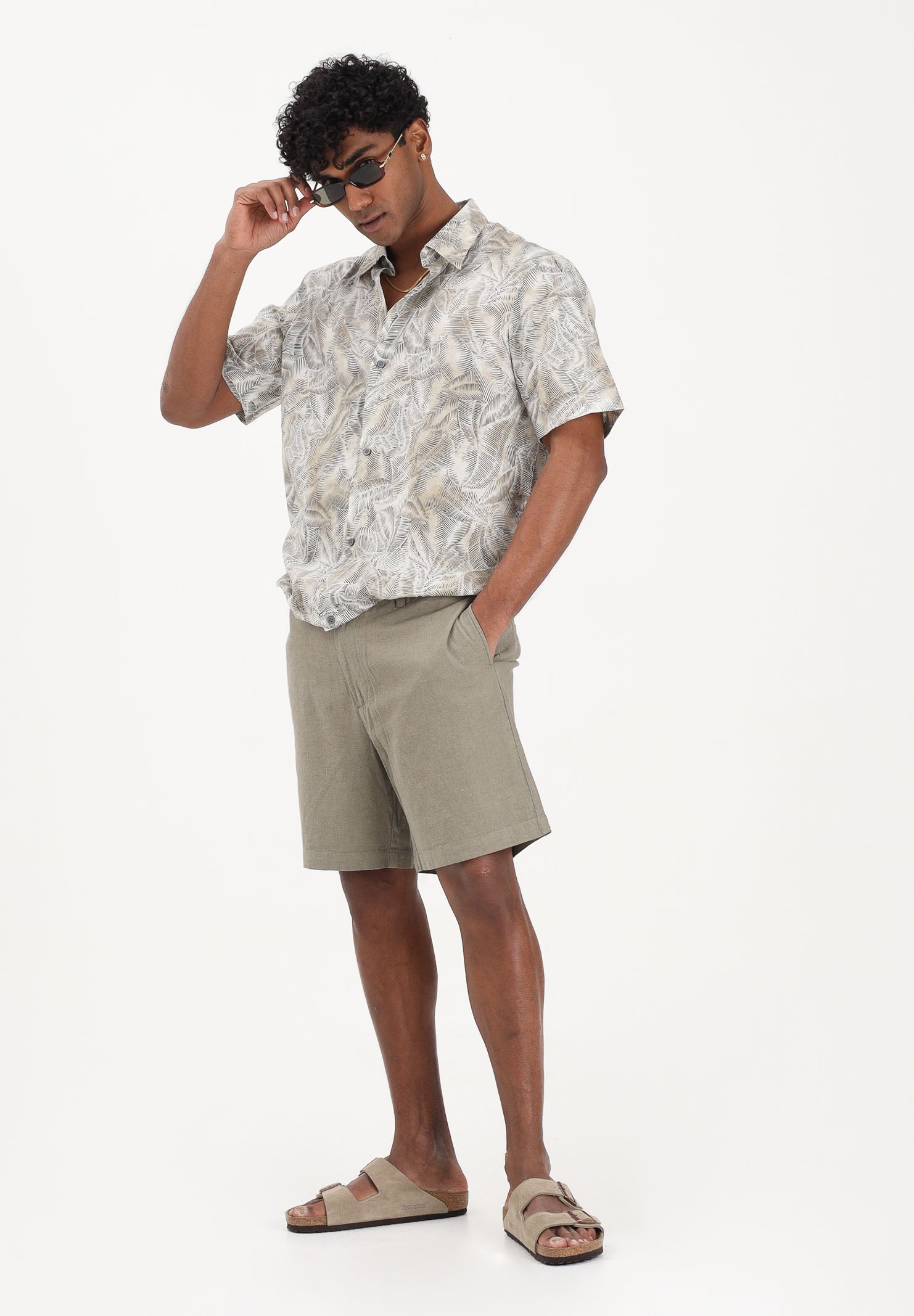 ARMANI EXCHANGE Shorts in lino verde da uomo XM002294AF22842 U6229 ARMANI EXCHANGE 