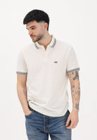 ARMANI EXCHANGE Polo a manica corta panna da uomo con profili a righe XM002326AF13026 U1074 ARMANI EXCHANGE 