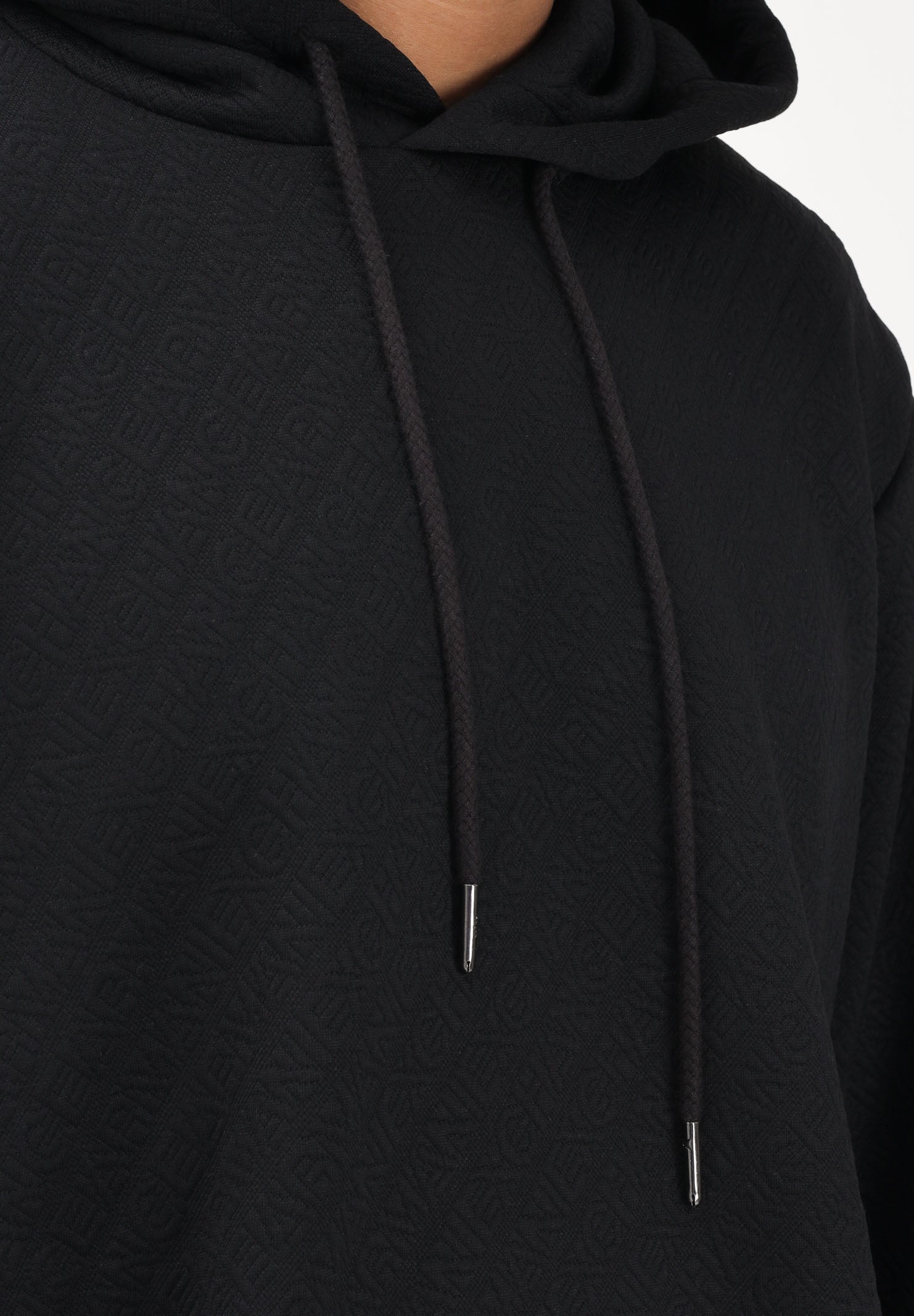 ARMANI EXCHANGE Felpa con cappuccio nera da uomo con texture jacquard XM002344AF21862 UC001 ARMANI EXCHANGE 